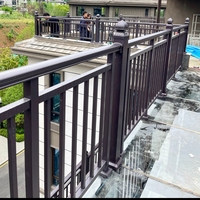 Système de garde-corps en panneaux d'aluminium pour balcon et escalier extérieur, vente en gros d'usine