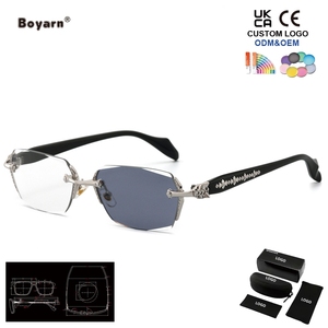 <span class=keywords><strong>Gafas</strong></span> <span class=keywords><strong>de</strong></span> Sol Fotocromáticas Boyarn con Marco Cuadrado, Protección UV400 <span class=keywords><strong>de</strong></span> Alta Calidad, Estilo Retro Unisex para Adultos - Product Image 2