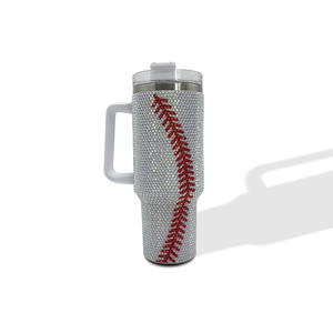 Vaso Térmico de Acero Inoxidable Aislado de 40 oz, Nuevo Estilo con Diseño de Béisbol Brillante, Gran Capacidad, Taza Térmica de Metal para Hielo - Product Image 1