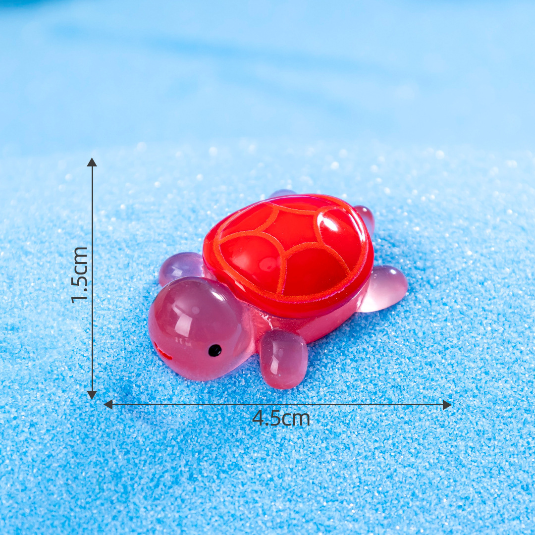 Luminous Mini Resin Turtles Glow in the Dark Hand-painted Lifelike ...