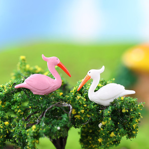 Mini figurines d'animaux, figurines de dessins animés, flamants roses, ornements, mini artisanat en plastique, bricolage créatif pour jardin féerique, articles de décoration pour la maison - Product Image 2
