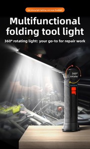 ไฟฉาย USB แบบชาร์จไฟได้แบตเตอรี่ในตัวไฟฉายแคมป์ปิ้งไฟ LED ทำงานพร้อมฐานแม่เหล็ก 5 โหมดสำหรับบ้านแคมป์ปิ้งกลางแจ้ง - Product Image 6