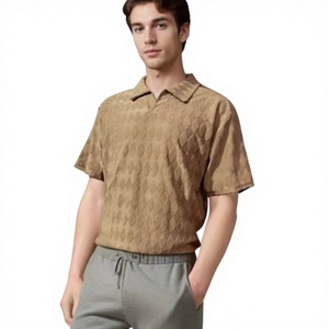 Nuova Camicia da <span class=keywords><strong>Uomo</strong></span> 2024 a Maniche Corte con Motivo Jacquard a Righe, Taglie Grandi, Stile Casual, Tendenza Moda - Product Image 1