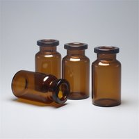 Vente en gros de flacons en verre ambré de 22 mm pour vernis à ongles, huile, impression sérigraphique mate, flacons cosmétiques en verre transparent