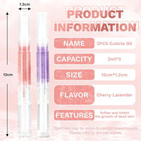 Stylo à huile pour cuticules, motif carré, flacon de 5 ml, soin nourrissant pour les ongles, protection de la surface de brossage, 15 saveurs d'huile