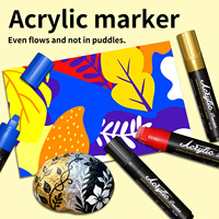 Marqueur acrylique jumbo à pointes larges de 15 mm pour l'art, les enseignes, la lettrage, le coloriage, la peinture scolaire pour étudiants sur pierre, métal, verre, tissu
