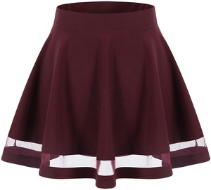 Jupe mi-longue plissée pour femme, Mini robe courte, élastique, été - Product Image 2