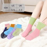 Chaussettes de yoga pour femmes personnalisables, de haute qualité, élastiques, respirantes, douces, antidérapantes, en coton, pour ballet et pilates