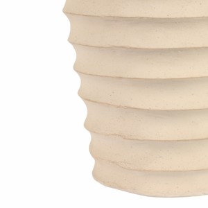 Vaso Scultoreo Scanalato Ecomix, Vaso Moderno per Fiori da Esposizione in Soggiorno con Texture Stratificata - Product Image 4