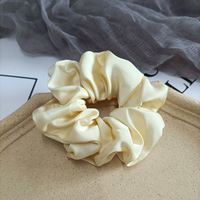 Élastique à cheveux en soie pour femme, multicolore, serre-tête, accessoires pour cheveux, chouchou en satin de soie couleur unie