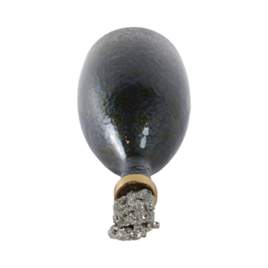 Vaso in vetro testurizzato con coperchio in pietra per decorare il soggiorno, l'ufficio o la casa - Product Image 5
