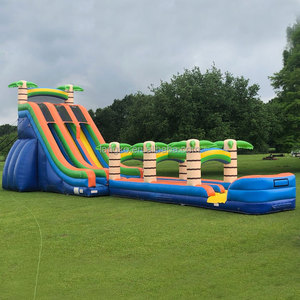 <span class=keywords><strong>Luau</strong></span>-tobogán de agua tropical inflable para exteriores, tobogán de agua comercial de pvc de 22 pies y 0,55mm - Product Image 2