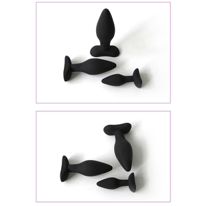 Juguetes Sexuales, Herramienta de Masaje Anal con Silicona, 3 Juegos de Tapones Anales de Silicona Negra, Masaje Anal para una Sensación Placentera, Masaje de Glúteos para el Interior - Product Image 2