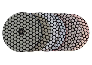 Fabrik-Großhandel 4'' 100mm 7-Stufen Trockenpolierpads 4 Zoll Diamant-Polierpad OEM für Granit Quarz Marmor - Product Image 2