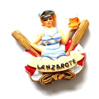 Großhandel Custom Design Sharm El Shiekh Lanza rote Spanien Tourist Souvenir Hand bemalte Harz Kühlschrank Magnet