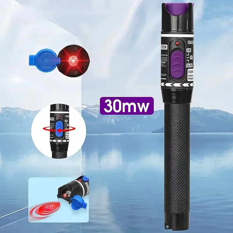 Stylo lumineux rouge à Fiber optique 10mw localisateur de défauts visuels 50km VFL 30 KM