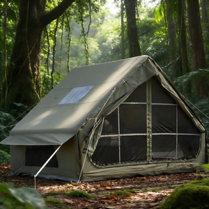 High Quality Outdoor Waterproof Green TC Cotton Inflatable Tent with Spacious Interior for Family Camping and Events - Product Image 2