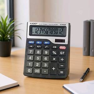 Calculatrice de bureau Kadio 12 chiffres, double alimentation, usage général pour le bureau KD-9633B - Product Image 3