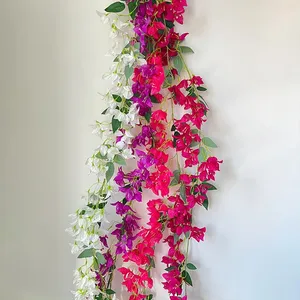 Guirlande de fleurs artificielles <span class=keywords><strong>en</strong></span> soie de haute qualité, lianes de bougainvilliers suspendues pour la décoration de mariages et de maisons - Product Image 1