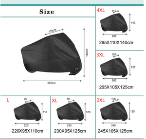 Подгонянный сверхпрочный водонепроницаемый чехол для мотоцикла 190T с пыленепроницаемым рисунком 210D Оксфорд УФ-защита для мотоцикла наружного хранения - Product Image 2