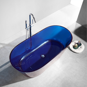 Bañeras de resina transparente de alta calidad Hanga, bañera de resina independiente, bañera de resina de piedra para baño de Hotel usada - Product Image 2