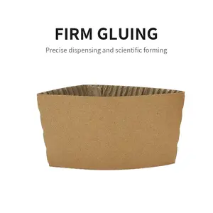 Ready Bulk Hot Cup Recyclable Biodegradable Corrugated Paper Disposable Coffee Cup Holder Sleeves Without Logo