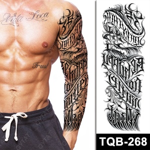 Nouvel arrivage de transfert d'eau longue durée hommes femmes réaliste faux autocollant <span class=keywords><strong>tatouage</strong></span> temporaire <span class=keywords><strong>bras</strong></span> complet - Product Image 3