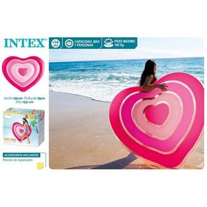 Materasso gonfiabile a forma di cuore Intex 135x155 cm, galleggiante per piscina, per adulti, utilizzabile in spiaggia - Product Image 3