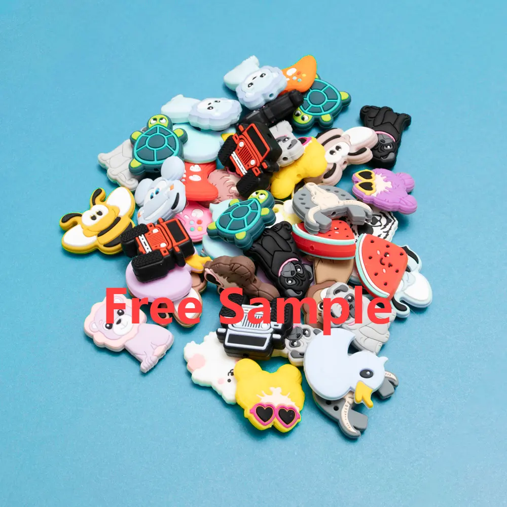 Baby Toy Custom Animal Soft Food Grade Bpa Free Silicone Focal Beads For DIY Making Pacifier Chain Bracelets Pens Jewelry