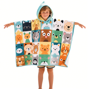 <span class=keywords><strong>Poncho</strong></span> per Bambini in Microfibra di Alta Qualità, Asciugamano con Cappuccio Stampato, Asciugatura Rapida, Ipoallergenico - Product Image 6