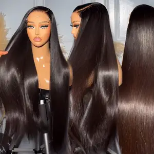 13x4 glueless transparent lace front wig vendors 13x6 straight natural remy hair bone straight peruvian hair wigs