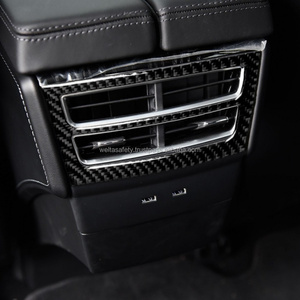 Vente directe d'usine Welta, panneau de sortie d'air arrière en fibre de carbone véritable pour la modification intérieure de la voiture, décoratif pour Tesla Model X 15-17 - Product Image 1