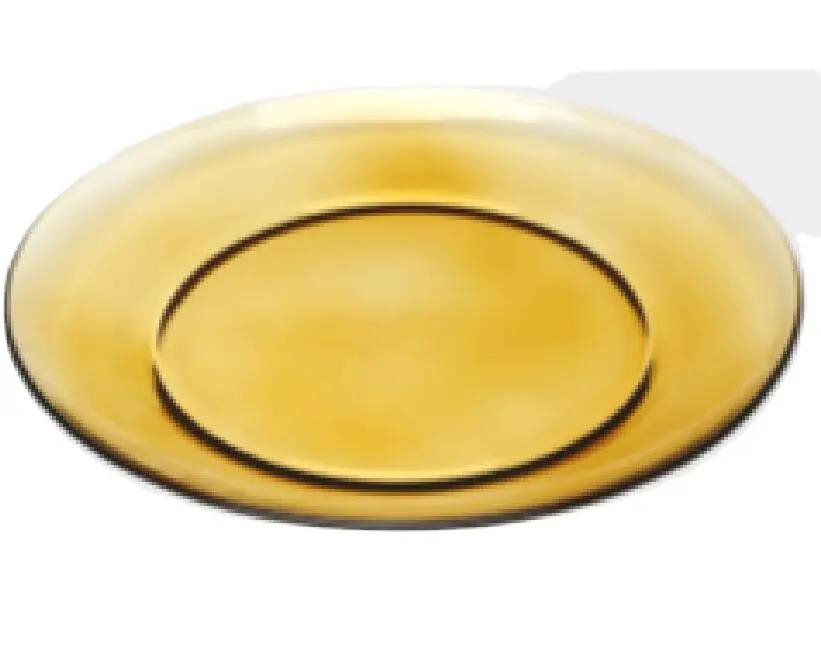 Amber heat-resistant glass plate