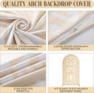 Meksika Talavera 2-Sided elastik Spandex kemer zemin bej sarı arka okul için noel bebek duş düğün fabrika - Product Image 6