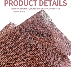 แปรงขัดผิวแบบตาข่ายสำหรับอาบน้ำทำจากไนลอนตัวขัดผิวแบบยาวแปรงสำหรับอาบน้ำผ้าสำหรับอาบน้ำแบบแอฟริกันออกแบบโลโก้ได้ตามต้องการ - Product Image 6