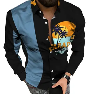 Мужская летняя рубашка с принтом кокосовой пальмы
