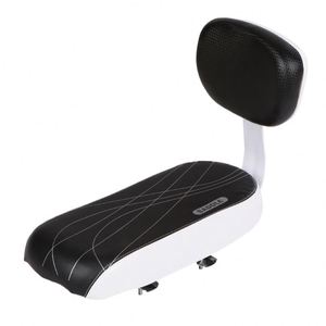 Siège arrière de vélo VTT en cuir PU, coussin souple, siège de porte-bagages arrière, siège pour enfants avec dossier - Product Image 4