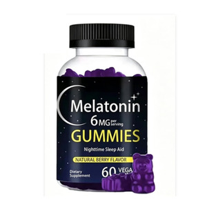 Adult Sleep Support <b>Gummy</b> <b>Candy</b> with Melatonin & L-Theanine Strawberry Flavor Gluten-Free Natural Supplement - Product Image 1