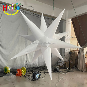 <span class=keywords><strong>Ballon</strong></span> coloré accrochant gonflable d'étoile d'éclairage de 16 LED changeantes pour la décoration - Product Image 4