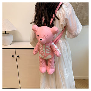 Diseño novedoso dibujos animados esqueleto oso mochila Regalo de Cumpleaños calavera desnuda muñeca mochila moda oso muñeca mujer mochila japonesa - Product Image 4