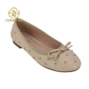 737-9 chaussures plates de ballet élégantes bout rond noir argent maille femmes Mary Jane chaussures de ballerine avec cristal - Product Image 3