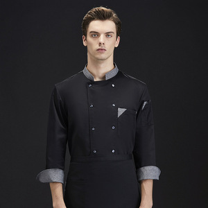 Manteaux de chef à manches courtes personnalisables Chemise imprimée Uniforme de directeur de restaurant pour femmes et hommes <span class=keywords><strong>Veste</strong></span> de chef - Product Image 5