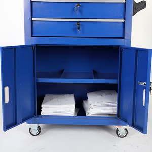 Customized Steel <b>Tool</b> <b>Cabinet</b> 1200x900x400 Mm With Wheels And Lock Industrial Workshop Storage Drawer Cart - Product Image 1