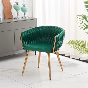 Ghế ăn vải nhung Bắc Âu hiện đại với chân kim loại ổn định cho nhà hàng quán cà phê khách sạn bán buôn có sẵn - Product Image 6