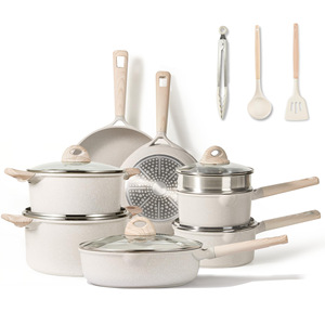 Ensemble de cuisine en pierre Maifan, poêle antiadhésive, wok, casserole à lait, compatible induction, qualité supérieure - Product Image 2