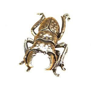 Figura de Insecto Metálica Retro - Adorno de Escarabajo de Latón Sólido para Decoración Coleccionable del Hogar - Product Image 4