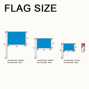 Factory Wholesale 100% Polyester Eco-Friendly Digital Printing Aluminum Rectangle Flying Style Hand <b>Flag</b> Poles Black White <b>Flags</b> - Product Image 4