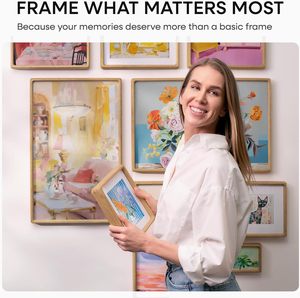 Modern Wooden Photo <b>Frame</b> Rectangular Horizontal Wall Hanging Durable Digital Printing Full Color Home Decor - Product Image 5