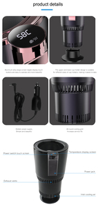 Calentador y enfriador de tazas de coche inteligente 2 en 1, novedad de <span class=keywords><strong>2021</strong></span>, soporte para tazas de refrigeración y calefacción de coche, Material ABS - Product Image 5