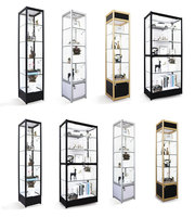 Vitrine d'exposition en verre sur mesure avec éclairage LED, modèle pour bijoux et objets de collection, avec serrure